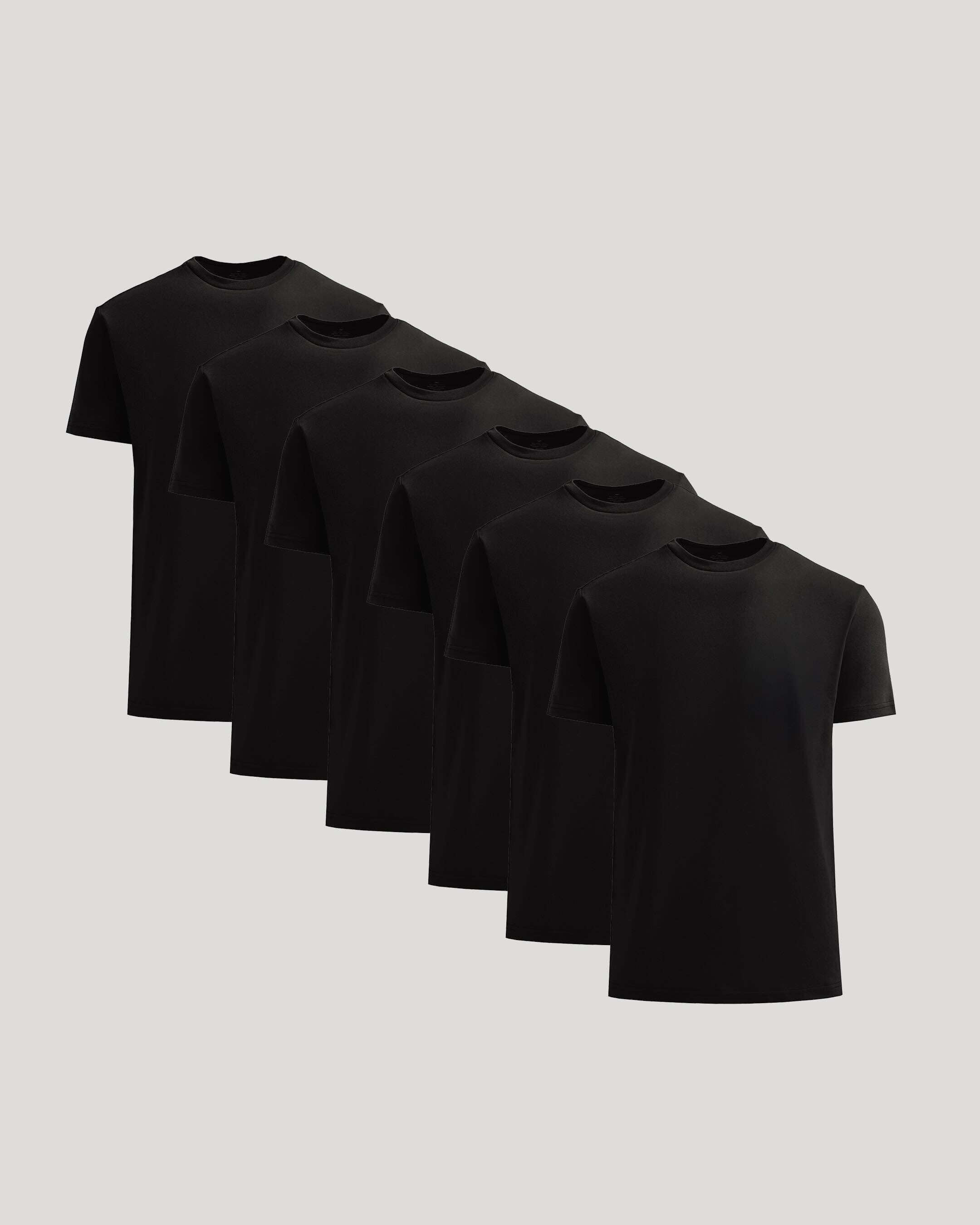 All Black Heavyweight Crew 6-Pack