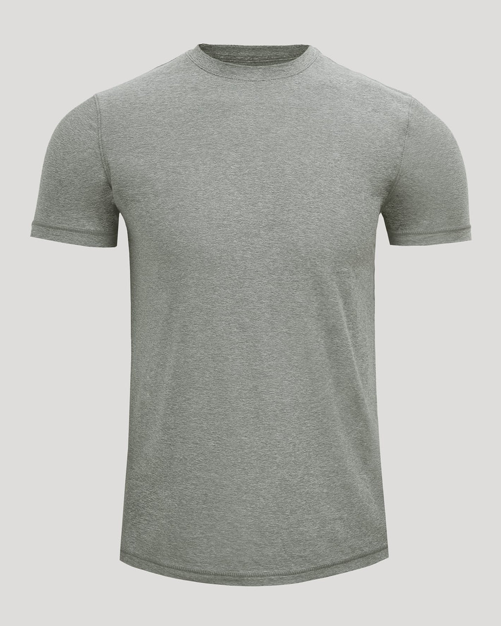Heather Gray Active Curved Hem Crew