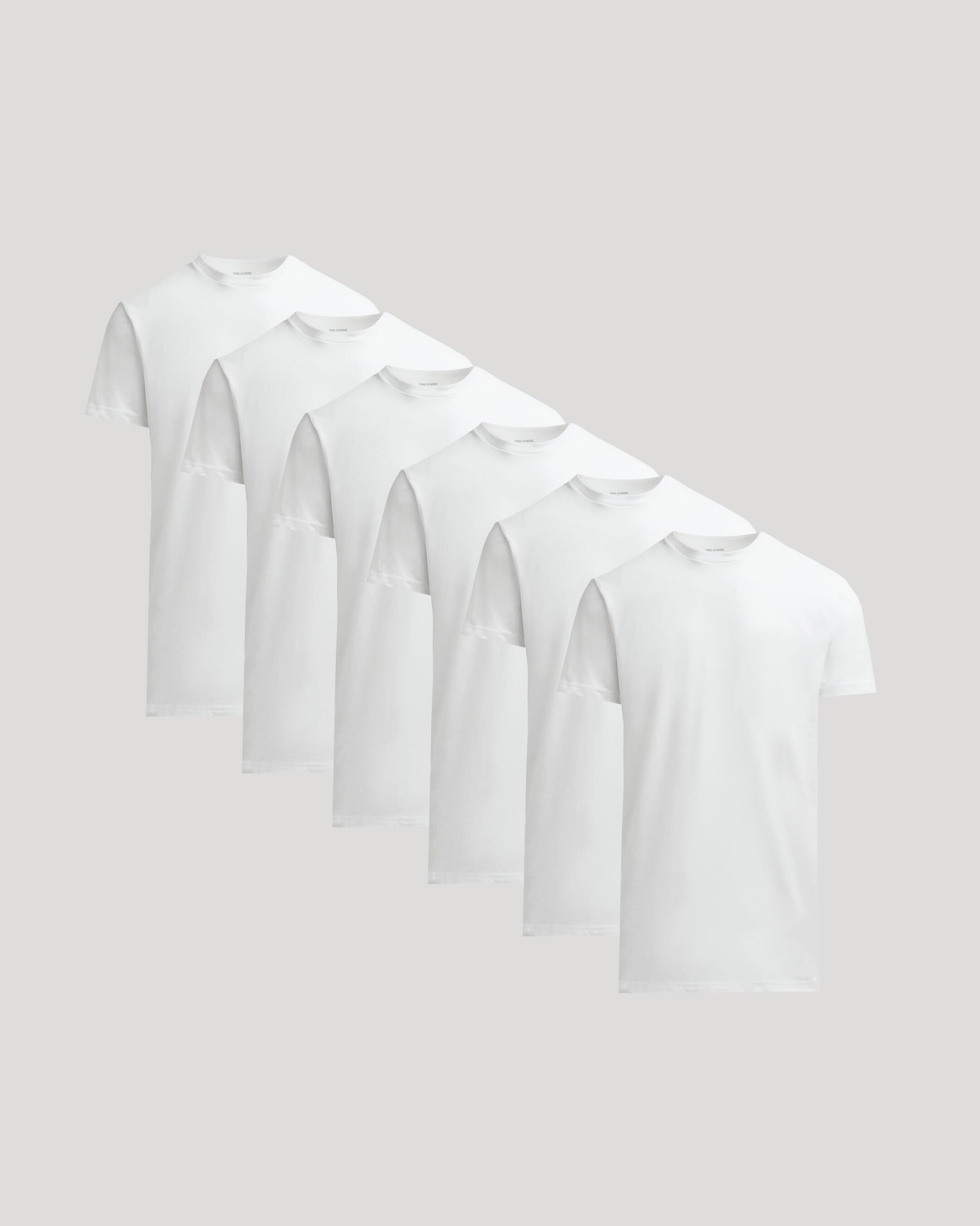 All White Tall Heavyweight Crew 6-Pack