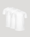 All White Active Curved Hem Crew 3-Pack