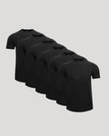 All Black Active Curved Hem Crew 6-Pack
