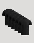 All Black Short Classic Crew Neck 6-Pack
