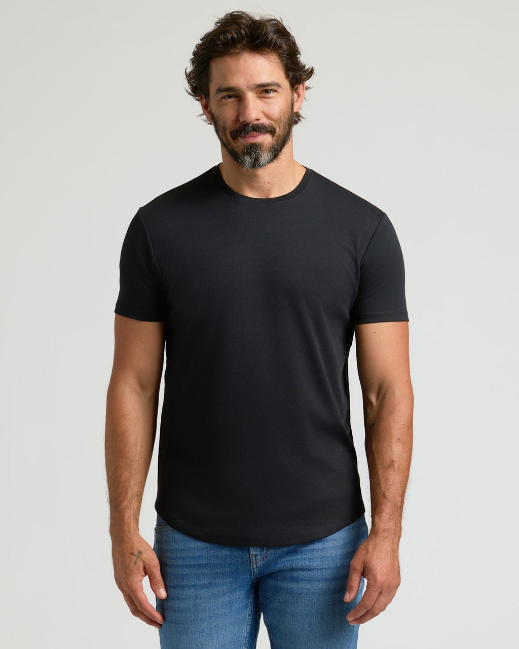 Pima Cotton Blend Curved Hem Crew 7-Pack