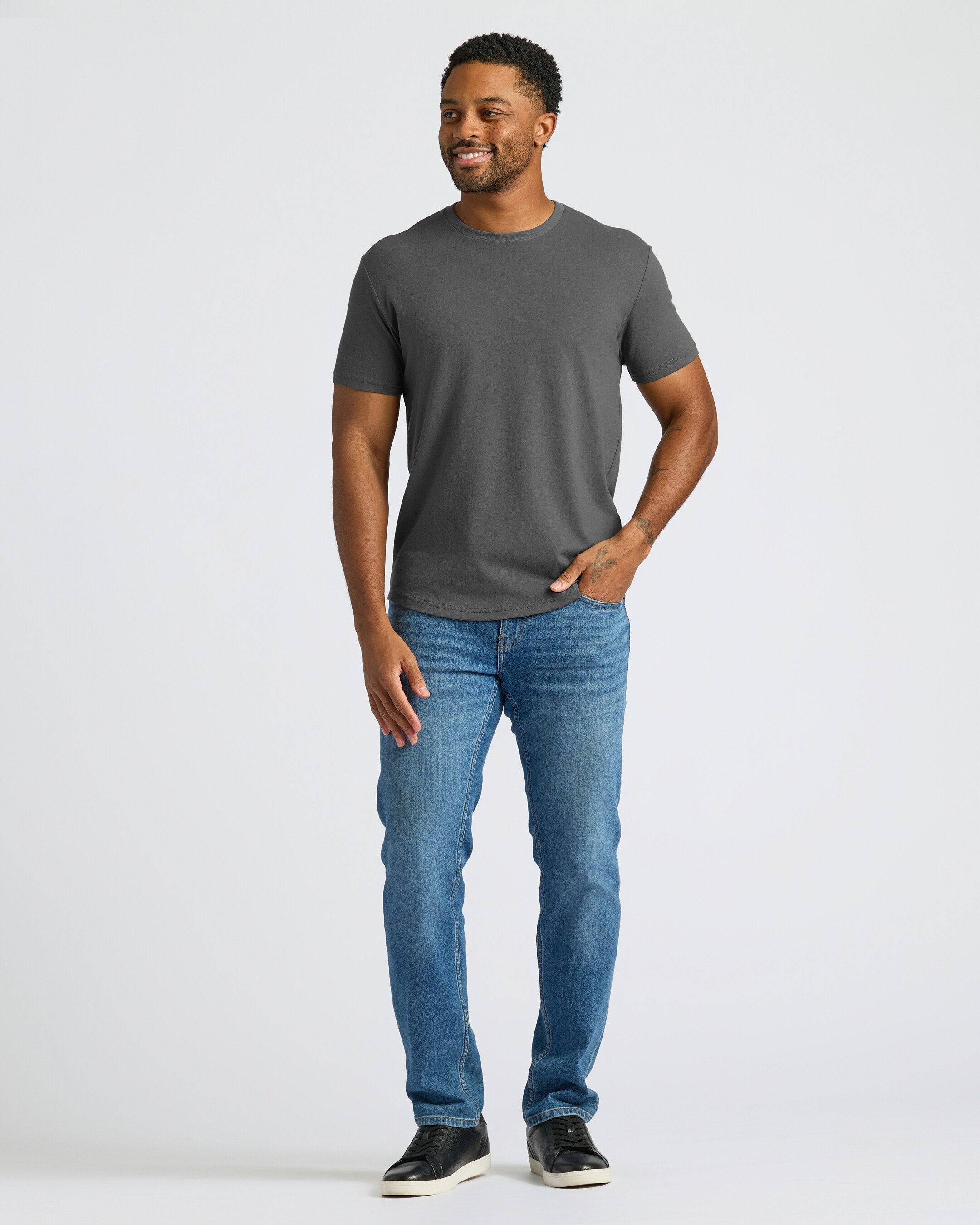 Classic Curved Hem Crew Neck 6-Pack