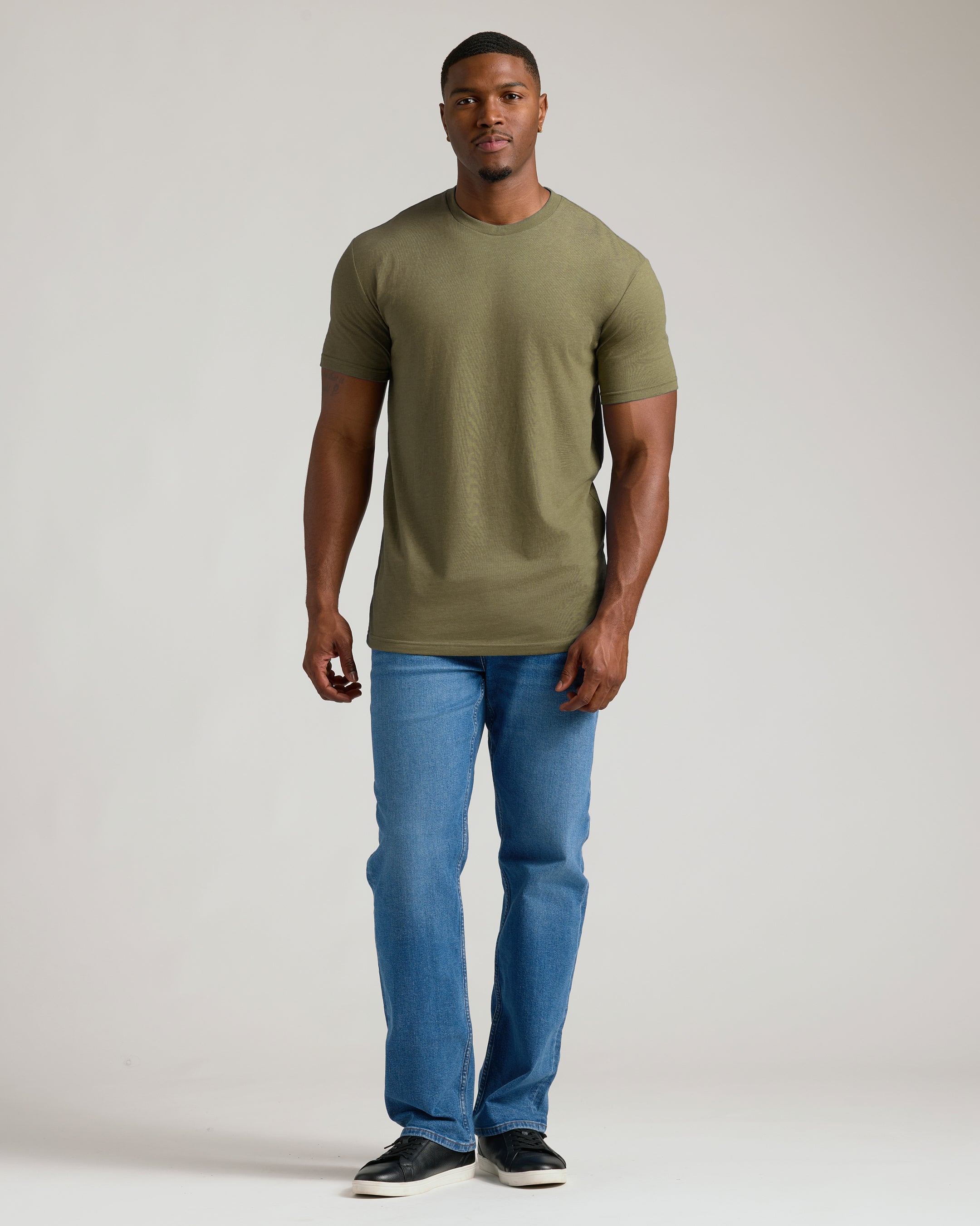 Classic Tall Straight Hem Crew Neck T-Shirt 3-Pack