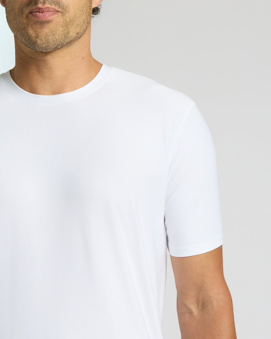 All White Active Curved Hem Crew 3-Pack