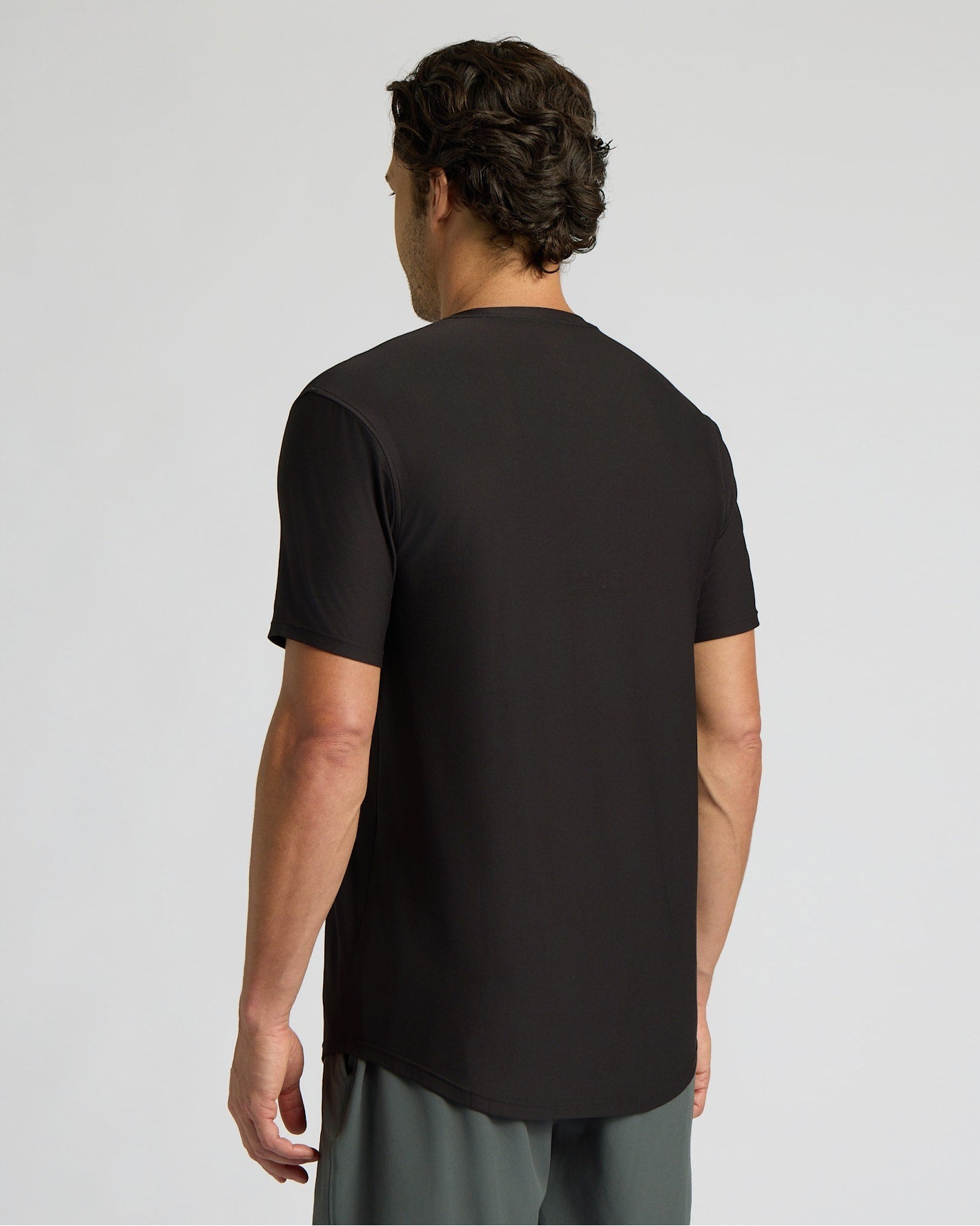 All Black Active Curved Hem Crew 3-Pack