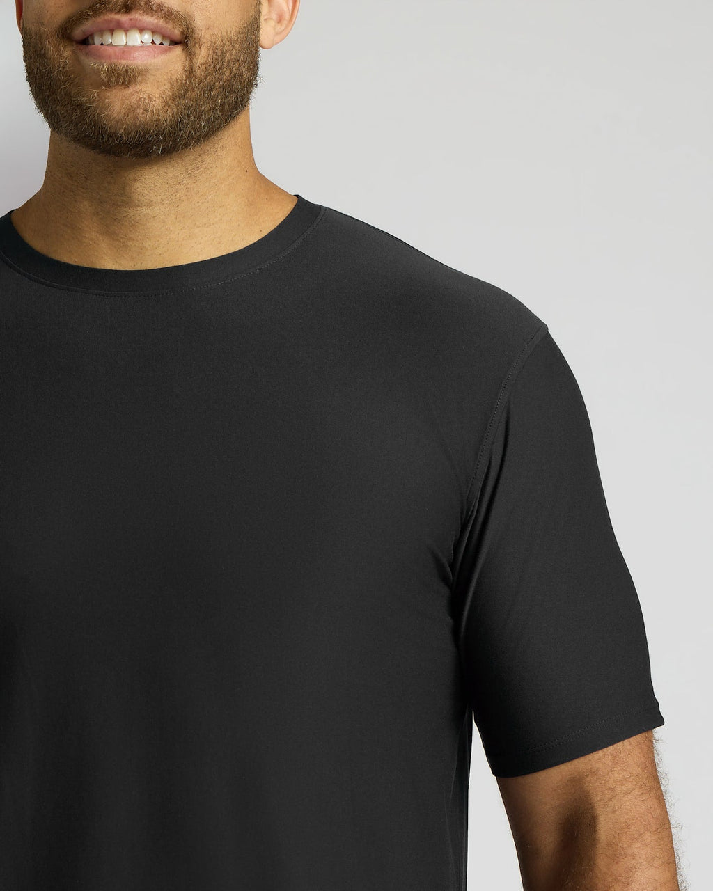 All Black Tall Active Curved Hem Crew 3-Pack