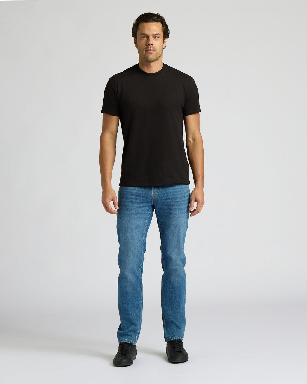 Black Short Classic Crew Neck