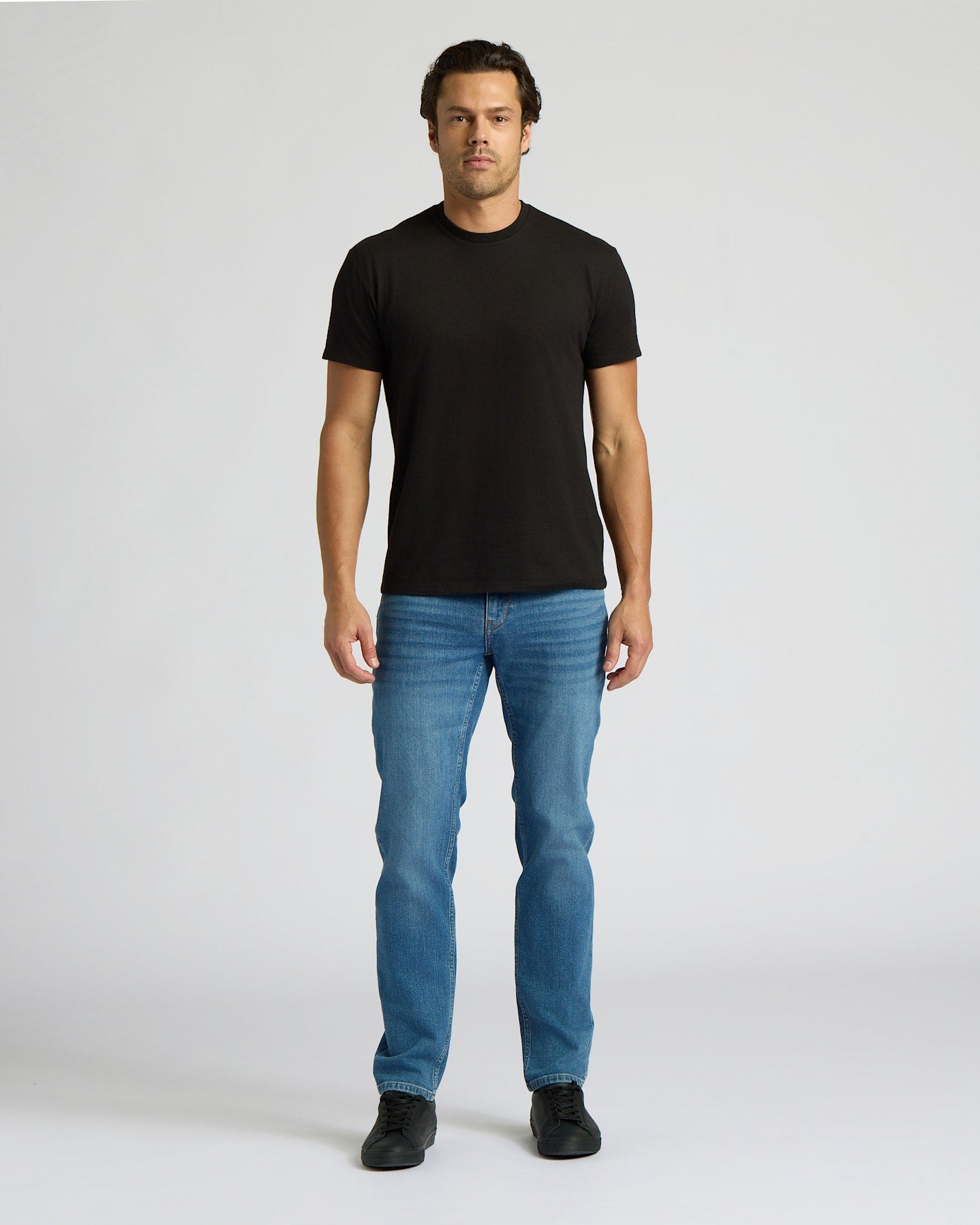Black Short Classic Crew Neck