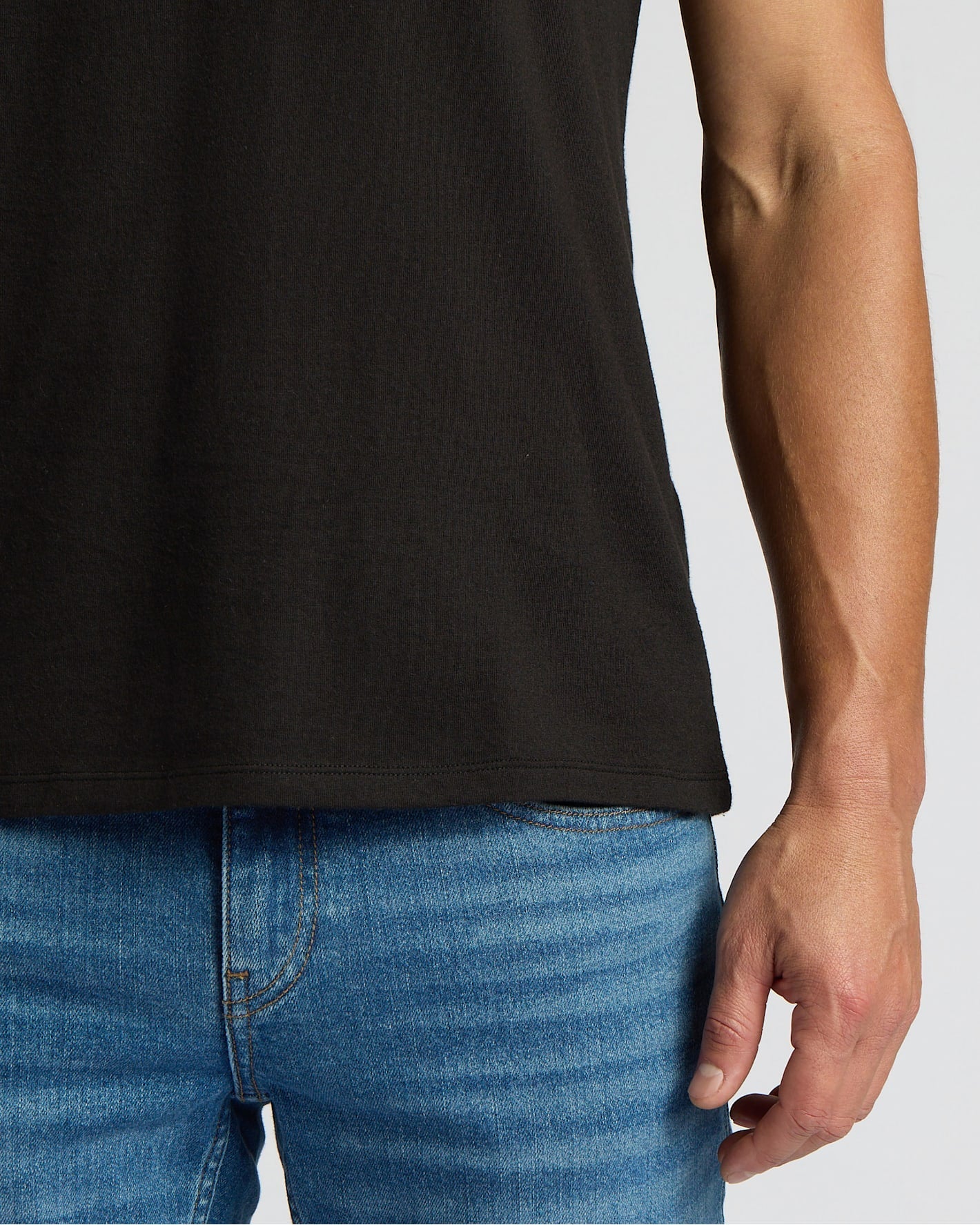Black Short Classic Crew Neck