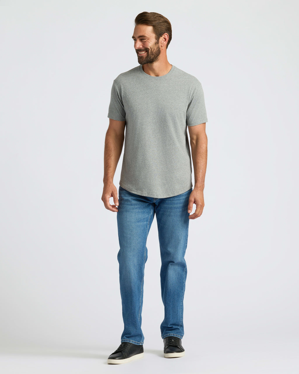 Classic Curved Hem Crew Neck 3-Pack
