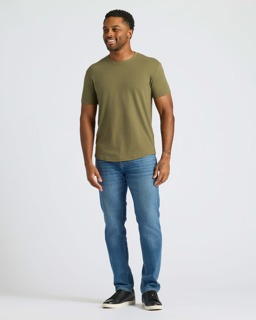 Classic Curved Hem Crew Neck 3-Pack