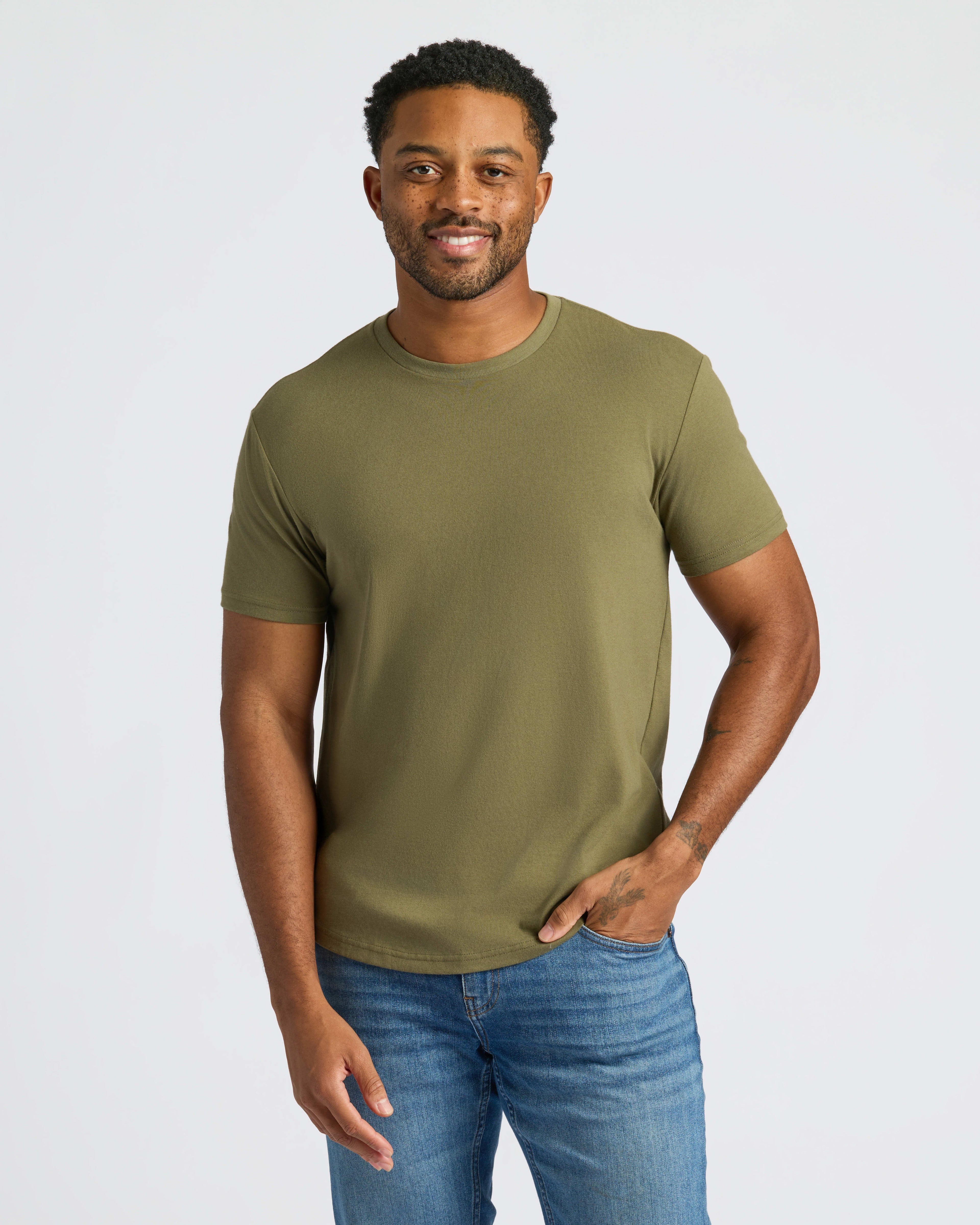 Classic Curved Hem Crew Neck 3-Pack