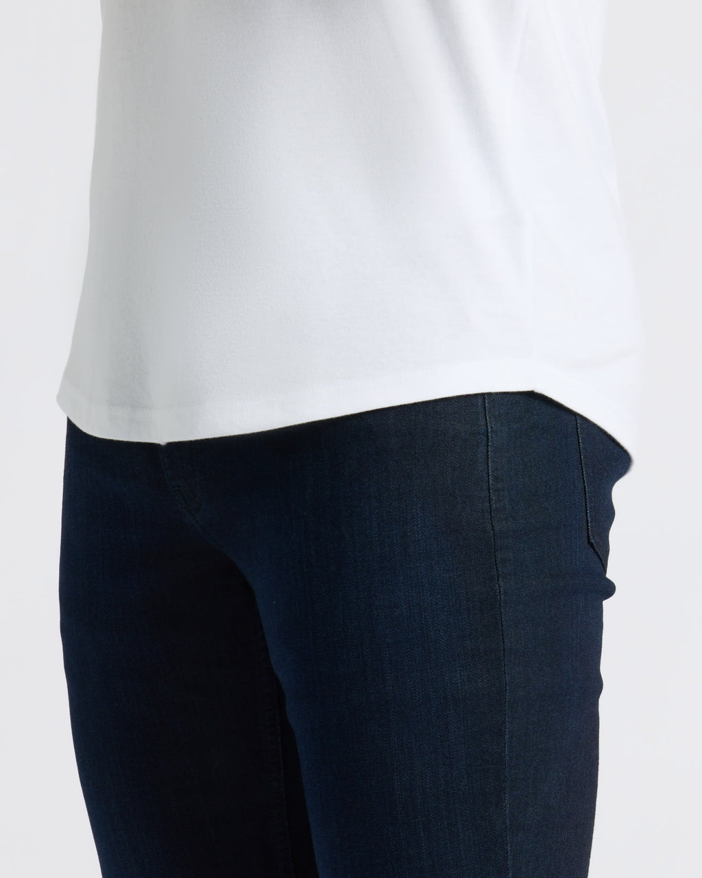 All White Curved Hem Classic Crew Neck 10-Pack